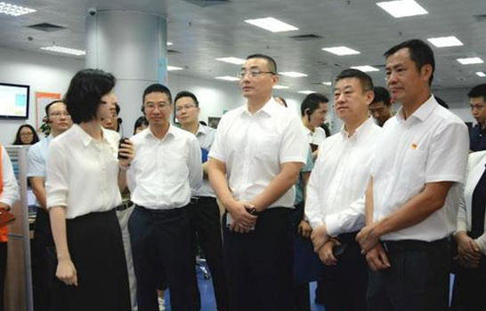 Vice mayor of Jiangmen City visits Nuobei TV station to inspect and guide the work